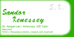 sandor kenessey business card